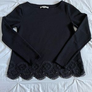 LOFT Lace Trim Top